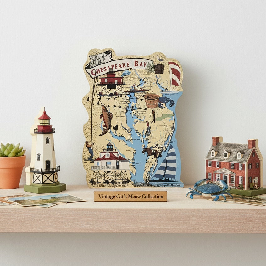 Chesapeake Bay Shelf Sitter | Historic Trails & Waterways Collection | 2005, Faline Signed