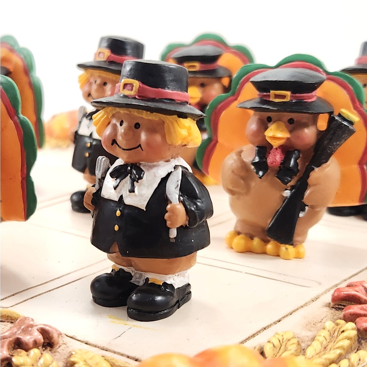 Boney Bunch Thanksgiving Turkey Checkers Set – Fall Harvest Table Décor, Collectible Holiday Game