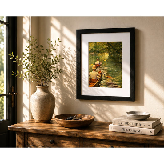 Les Périssoires by Caillebotte | Impressionist Seine River Framed Print Wall Art