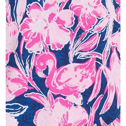 Lilly Pulitzer Jessalynne Romper in Inky Navy Flamingle Skort Dress Size XS