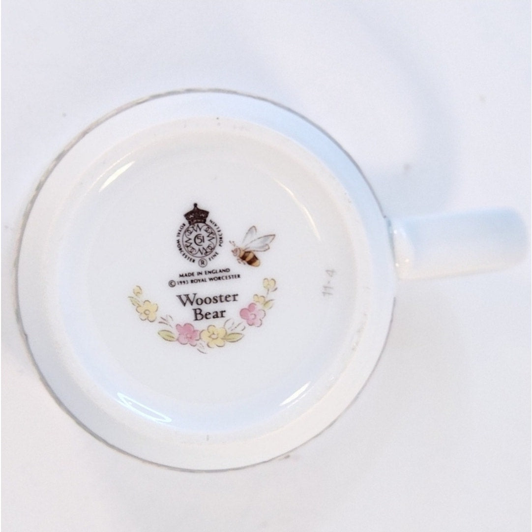 Royal Worcester Fine Porcelain Vintage 1993 Wooster Bear Child’s Cup – Teddy Bears Picnic Collectible Mug – Made in England | Kids Home