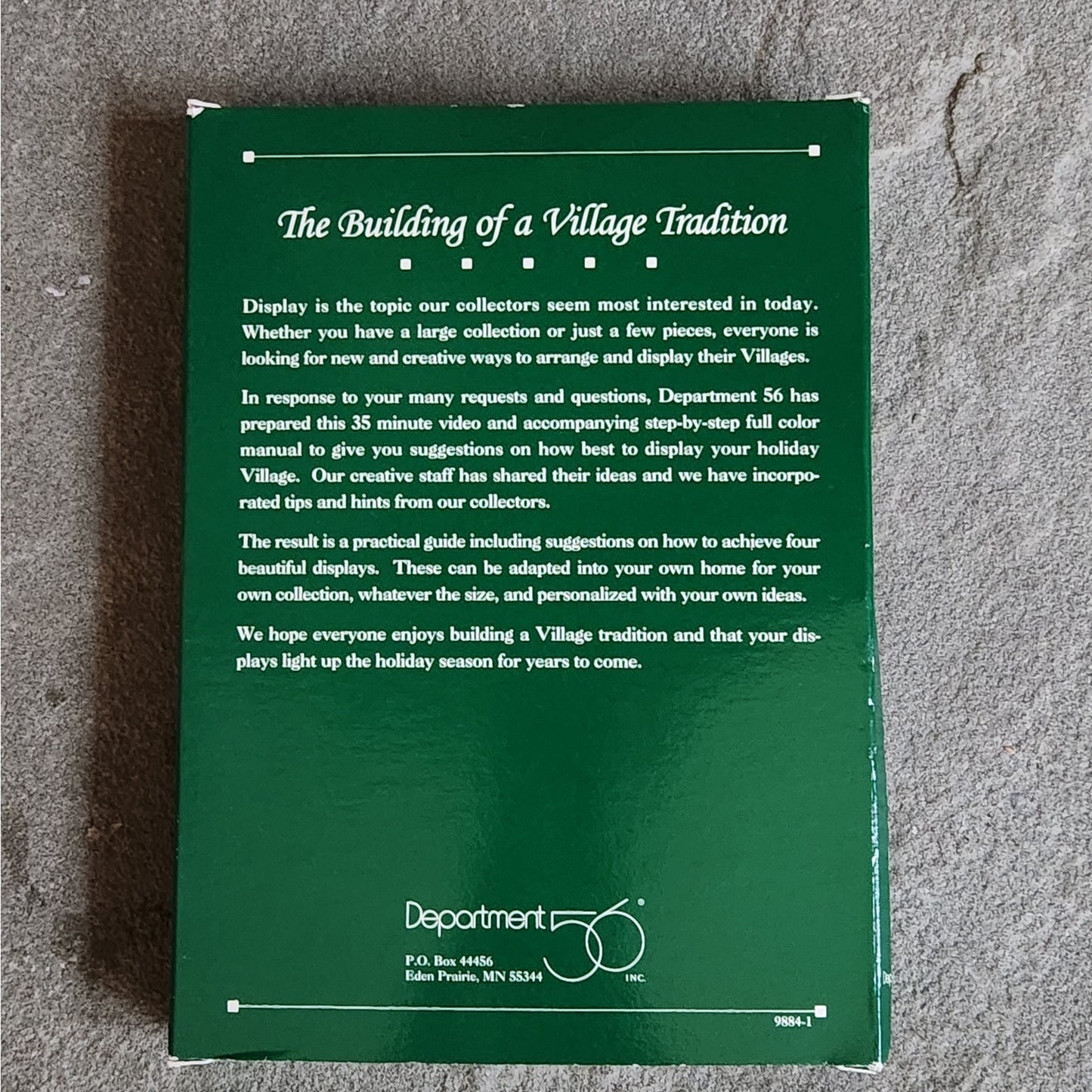 Department 56 “The Building of a Village Tradition” VHS & Booklet (1994) | Display Techniques Guide | D56 Collector Manual | Vintage Video