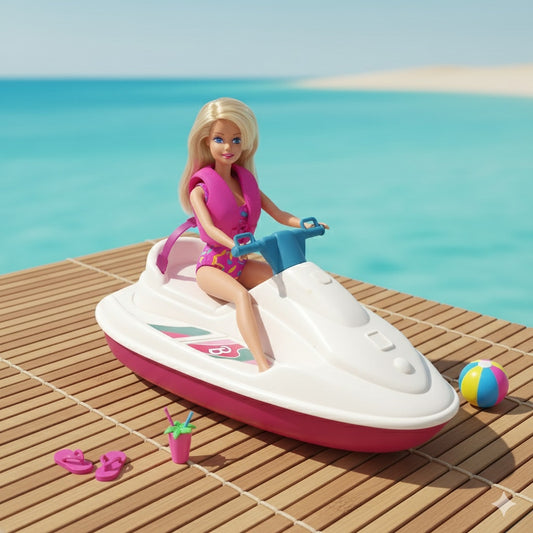 1997 Barbie Wave Runner Jet Ski Plastic Toy