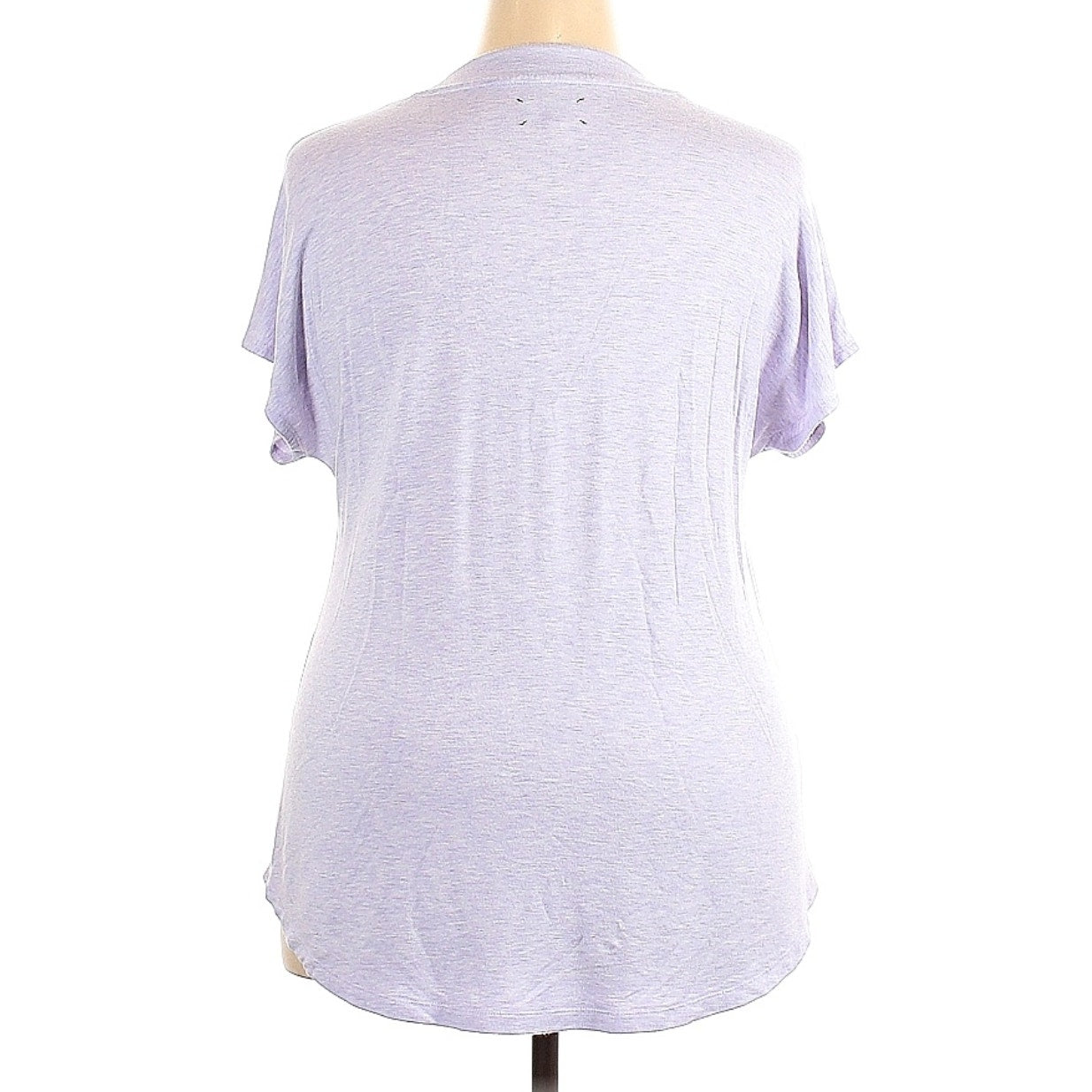 Lou & Grey Purple V-Neck Lounge Tee | Soft Stretch Relaxed Fit Top | Women’s XL