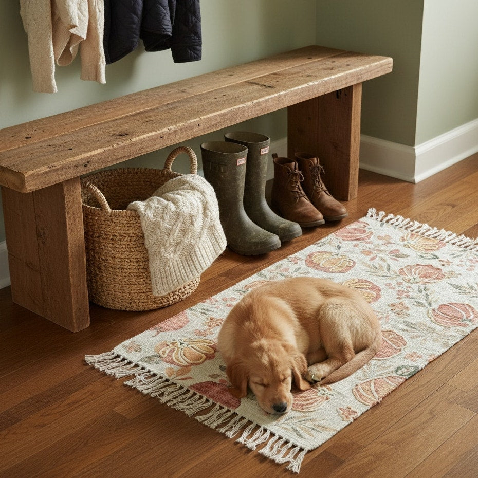 Pumpkin Harvest Utility Decorative Rug – 27″ × 45″ (NWT)