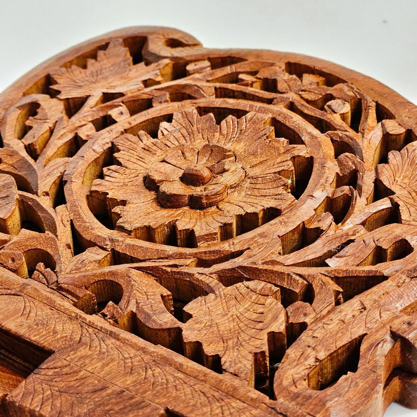 Hand Carved Wooden Folding Book Stand