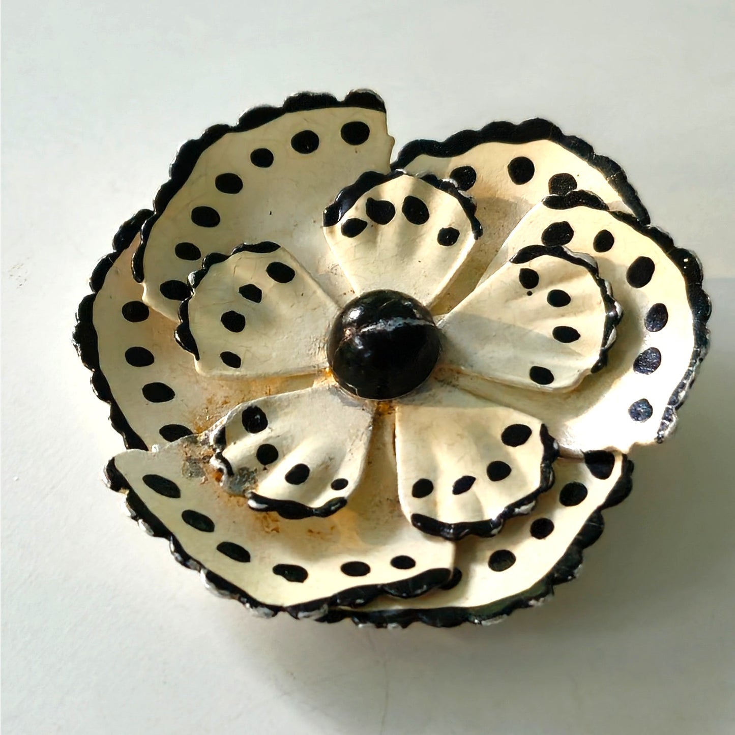Vintage West Germany Enamel Flower Brooch