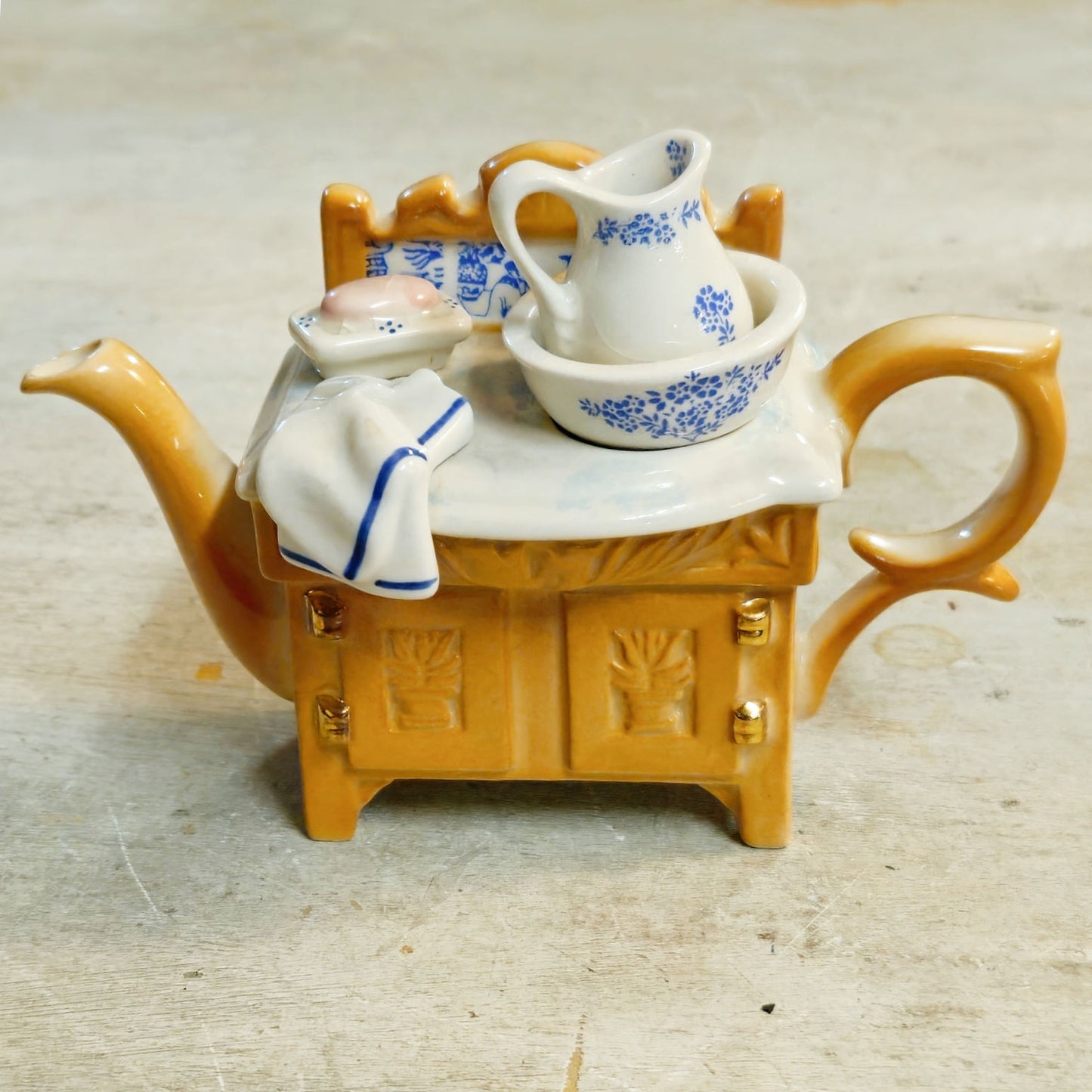 1990s Paul Cardew Designs Mini Victorian Washstand Teapot