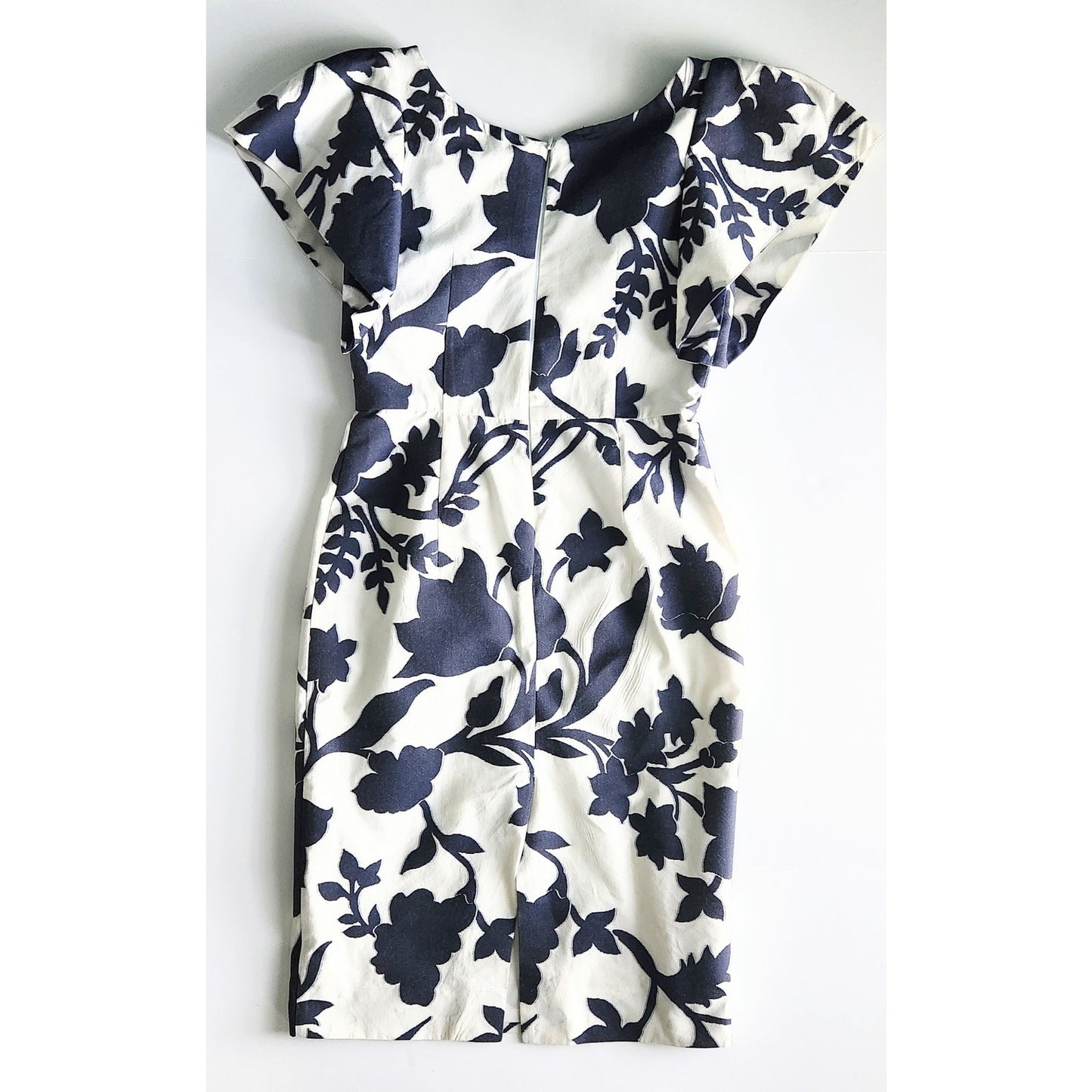 Milly Women's Floral Dakota Jacquard Dress In Navy Size 4
