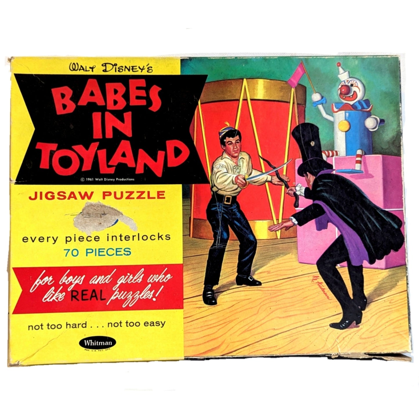 Walt Disney Babes in Toyland Collectible Jigsaw Puzzle – 1961 Disneyana Treasure | Kids Home Decor
