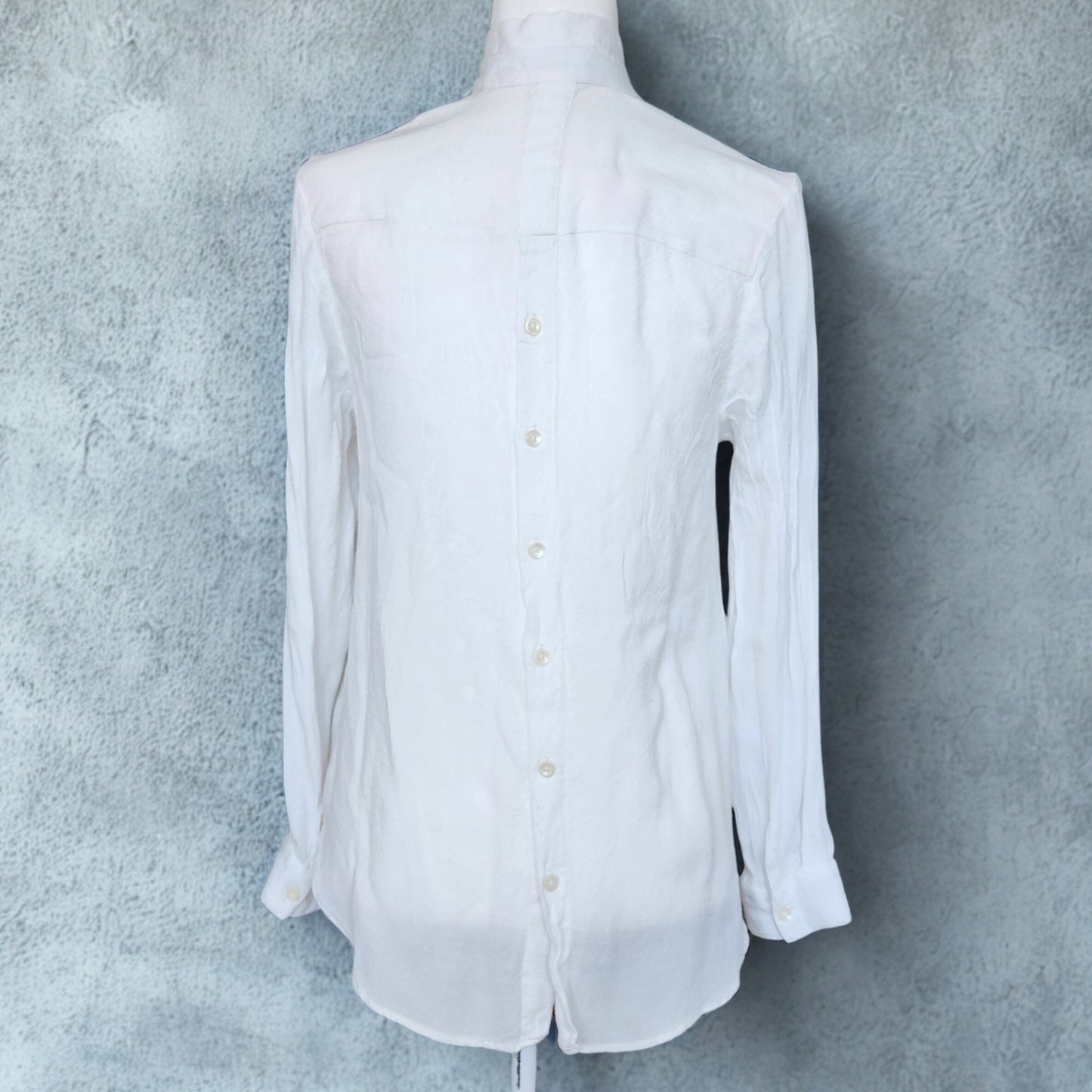 Anthropologie / Leifsdottir White Embroidered Bib-Front Blouse – Women Size 2