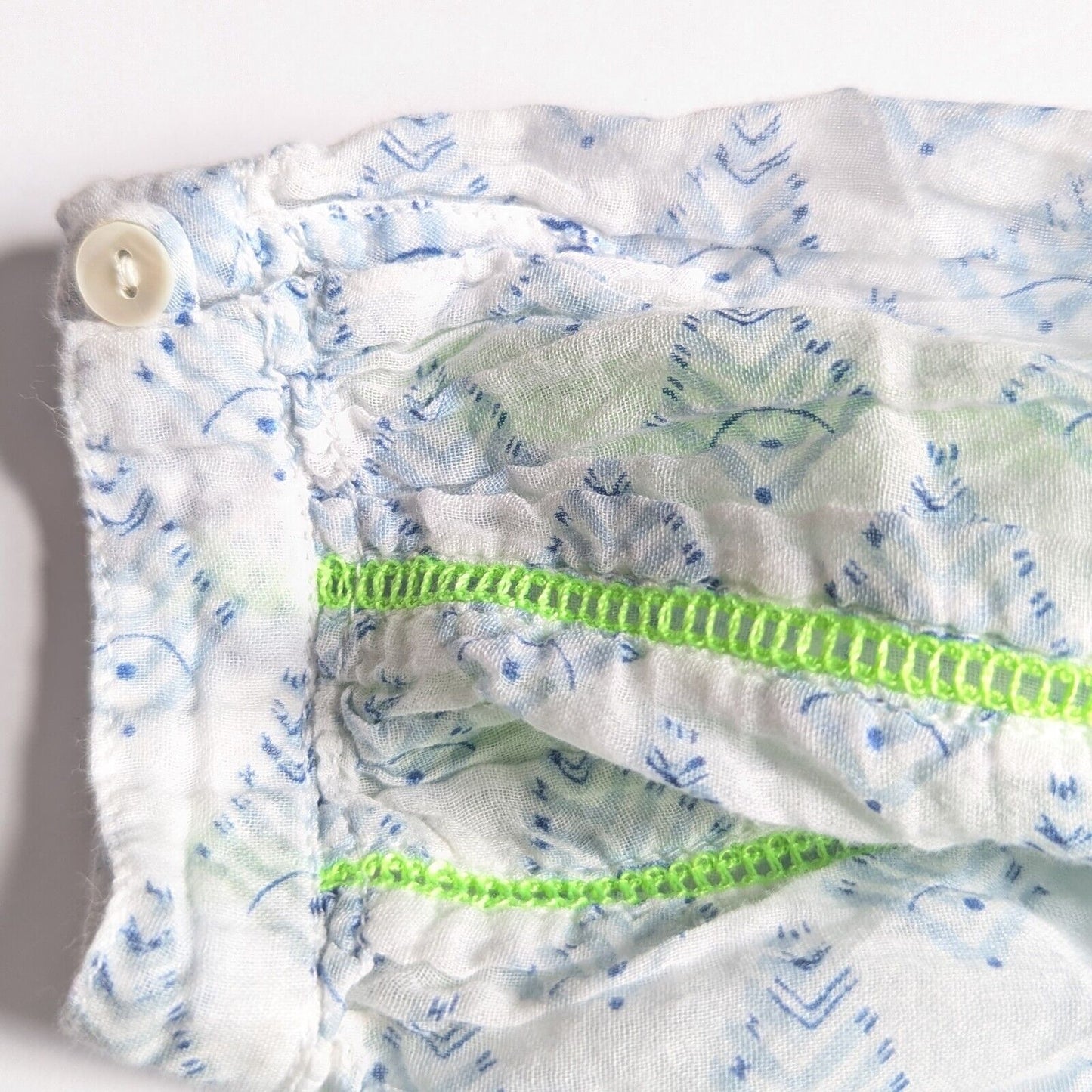 Roberta Roller Rabbit Lightweight Cotton Voile Long Sleeve Blouse Women's Size Small