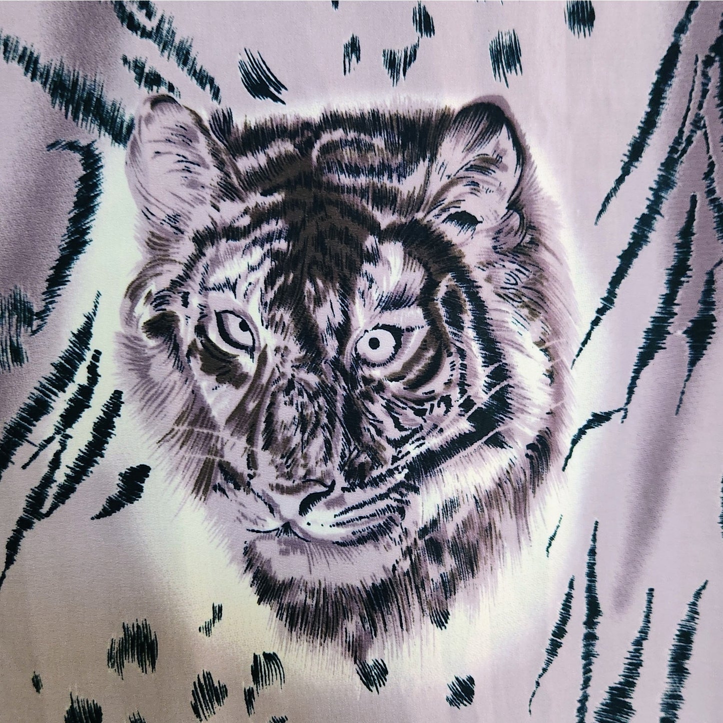 Vintage Safari Animal Print Silk-Feel Scarf – Mauve Square