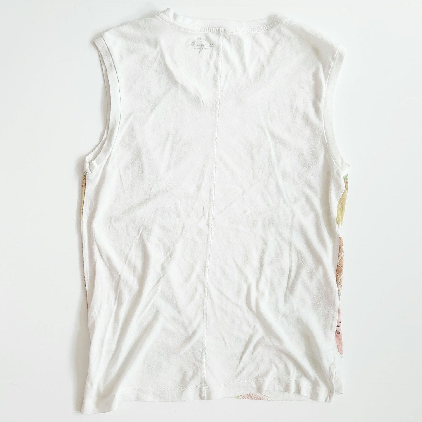 J.Crew Collector Tees Tropical Fruit Salad Soft Jersey Knit Sleeveless Top Sz S