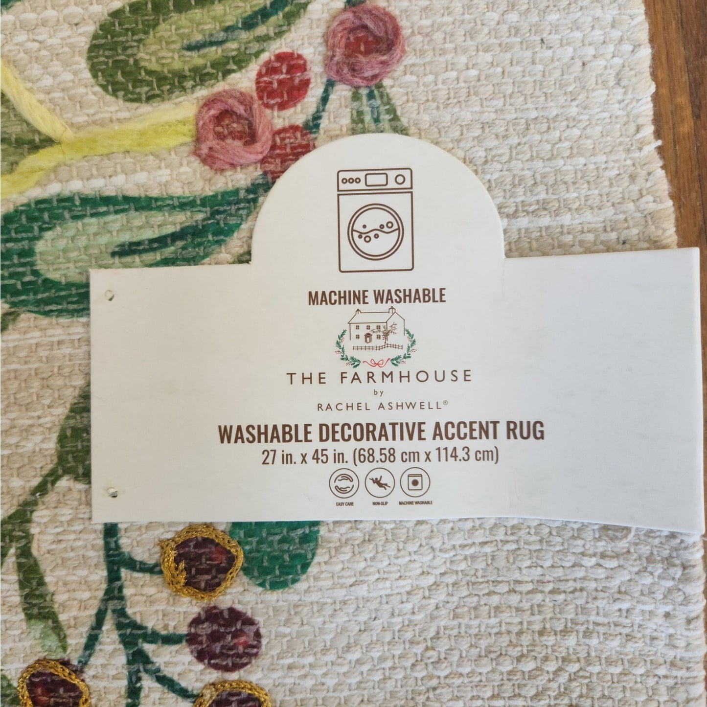“Merry” Washable Accent Rug – 27″ × 45″ (NWT)