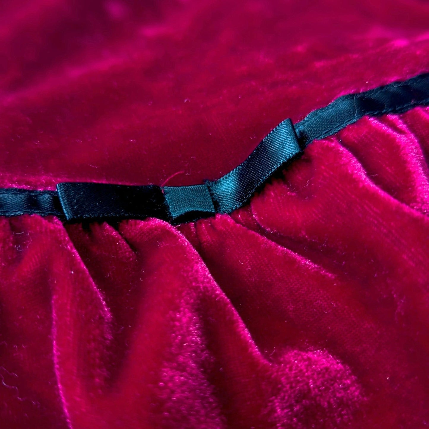 Y2K Red Velvet Christmas Holiday Dress | Faux Fur Cuffs | Baby Girls Size 24M