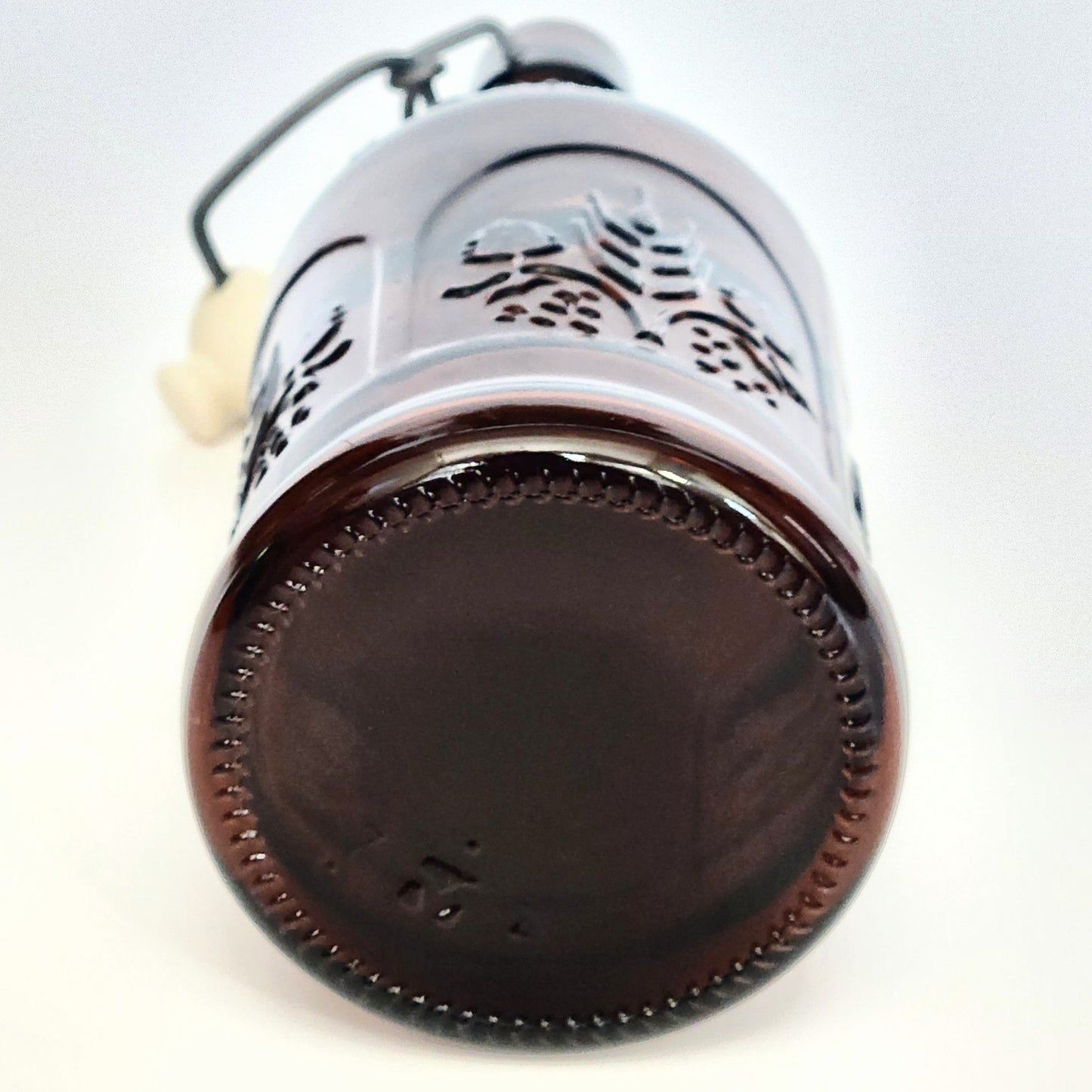 Vintage 1970s Dr. JM McGillicudy’s Sarsaparilla Root Beer Cream Soda Bottle | Amber Brown EZ Cap Swing Top Glass | Farmhouse Barware Home Collectible