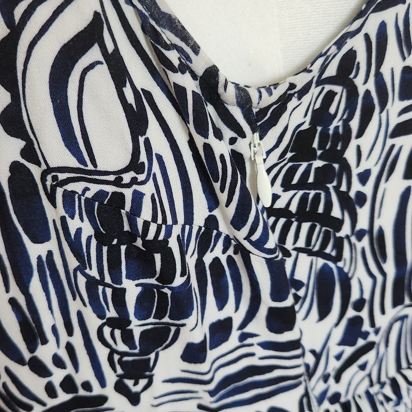 Tyler Böe Women's Blue & White Seashell Print Rachel Maxi Dress Size Small