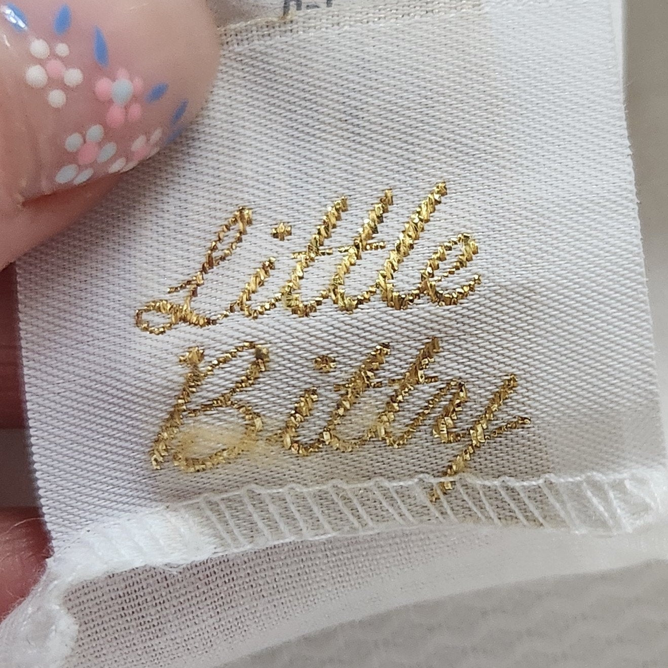 Little Bitty Vintage 1980s Baby Girl Dress 18M – White Waffle Weave with Pink Ribbon, Sailboat & Bear Applique, Eyelet Trim, Made in USA