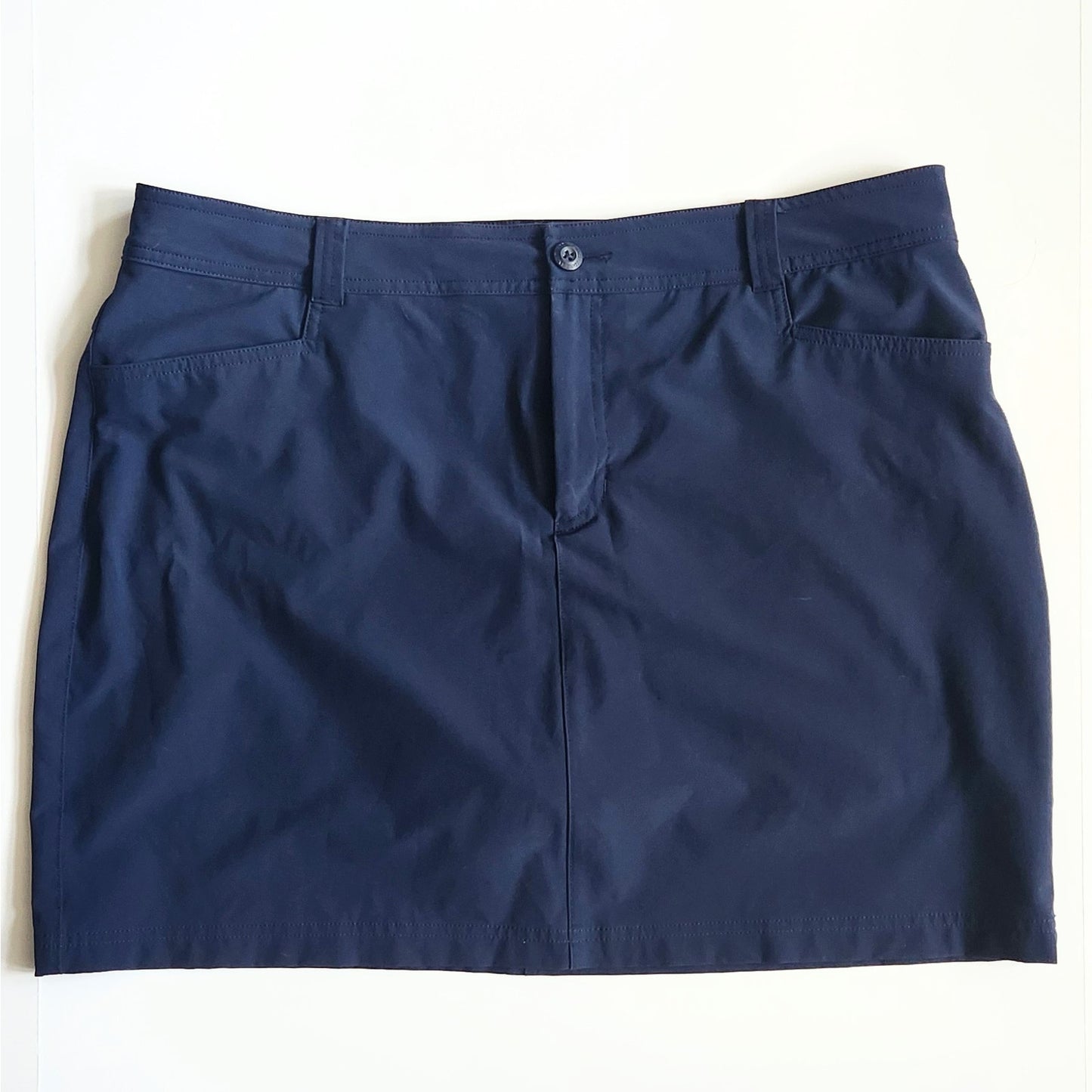 Eddie Bauer Women’s Athletic Golf Skort Navy Blue | Outdoor Hiking Tennis Skirt with Built-In Shorts UPF 50+ | Women's Size 16