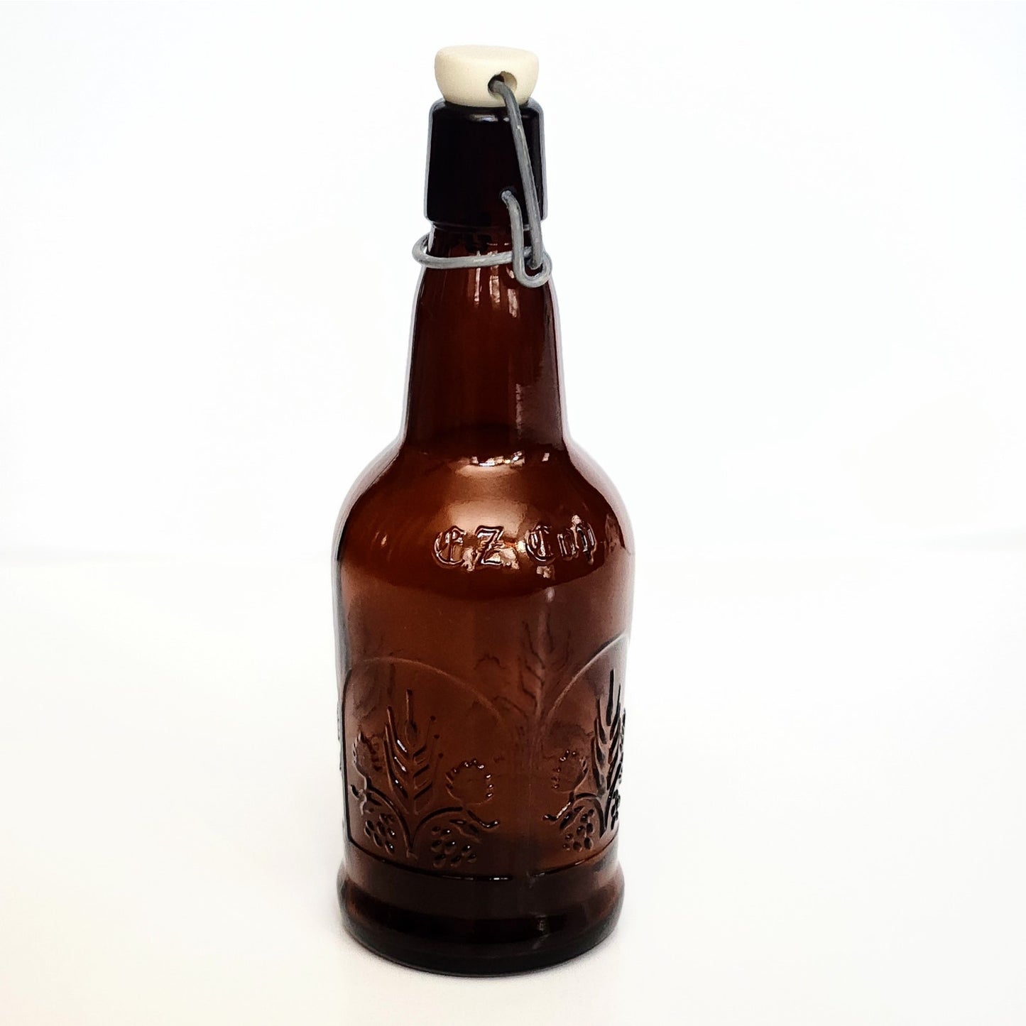 Vintage 1970s Dr. JM McGillicudy’s Sarsaparilla Root Beer Cream Soda Bottle | Amber Brown EZ Cap Swing Top Glass | Farmhouse Barware Home Collectible