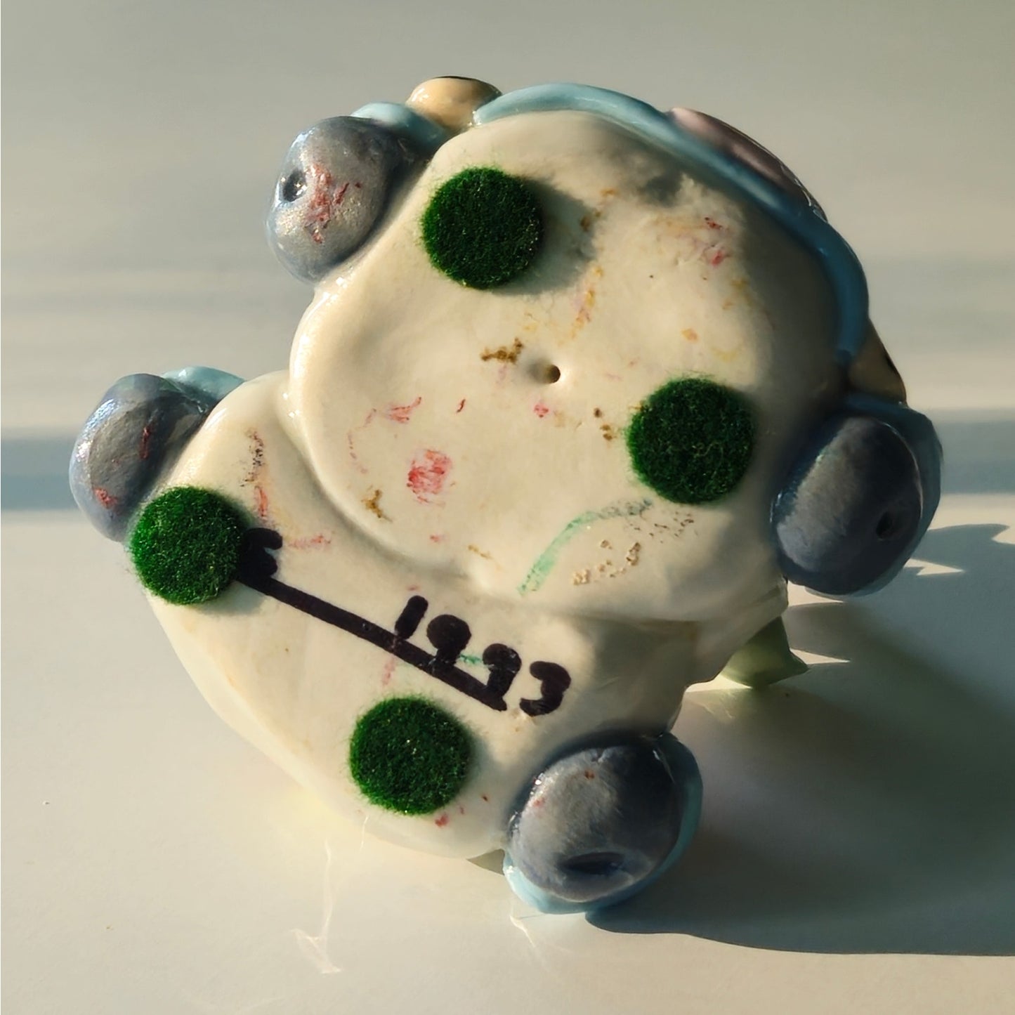 Vintage Ceramic Elephant Car Figurine
