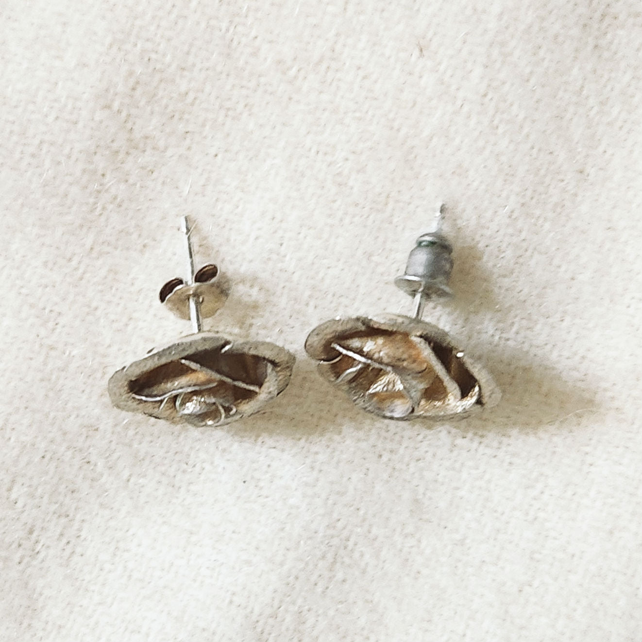 Mid-Century Sterling Silver Rose Stud Earrings – Petite Floral Posts, Tested Sterling