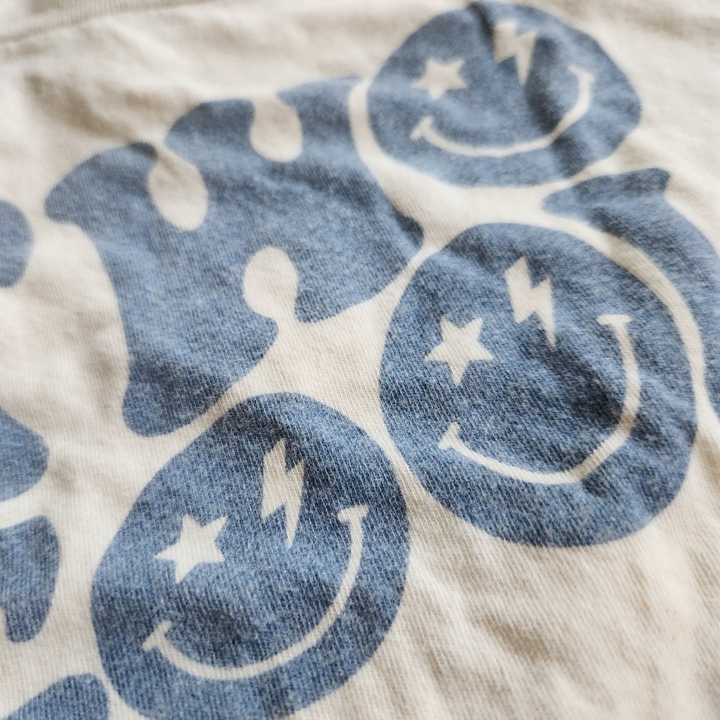 Bella + Canvas Kids Two Cool Beige & Blue Toddler T-shirt Size 2T