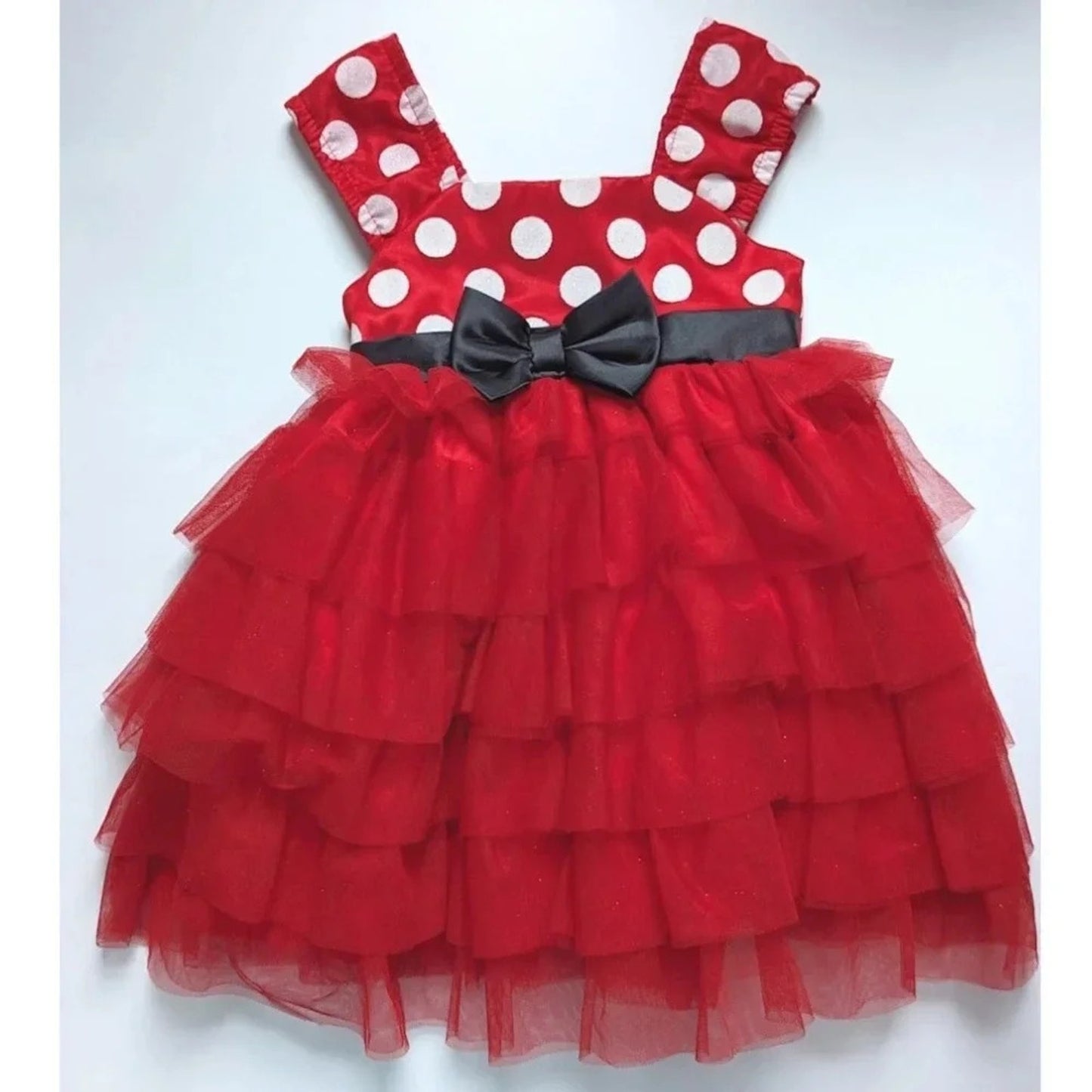 Minnie Mouse Classic Red Polka Dot Party Dress – Baby Size 18M