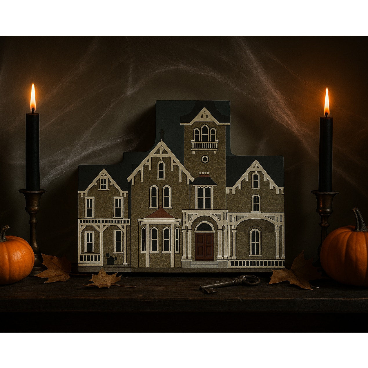 Cat’s Meow Village Haunted House Loch Aerie Mansion | 1992 Shelf Sitter | Signed 1999 | Vintage Home Collectible