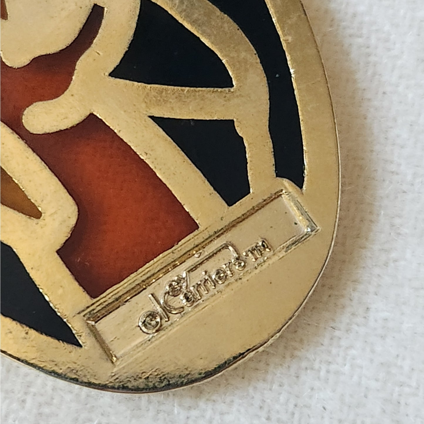 1970s  Enamel and Brass Sagittarius Key Ring