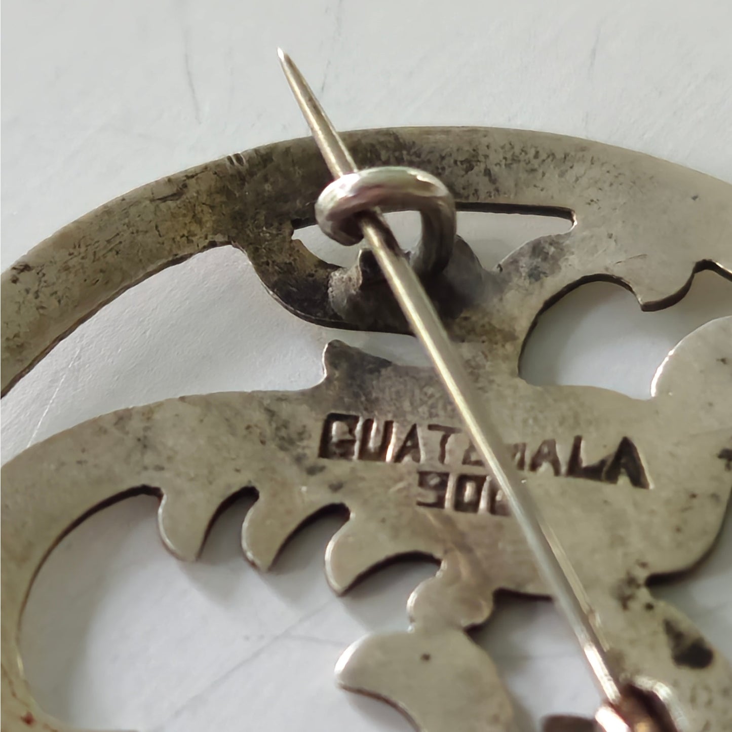 Vintage Guatemalan 900 Silver Bird Brooch