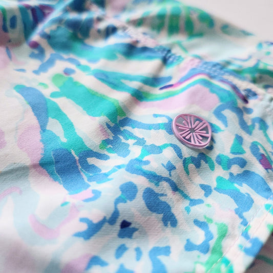 Lilly Pulitzer Run Around Shorts CraySea Seashell Amethyst Tint | Women Size XS