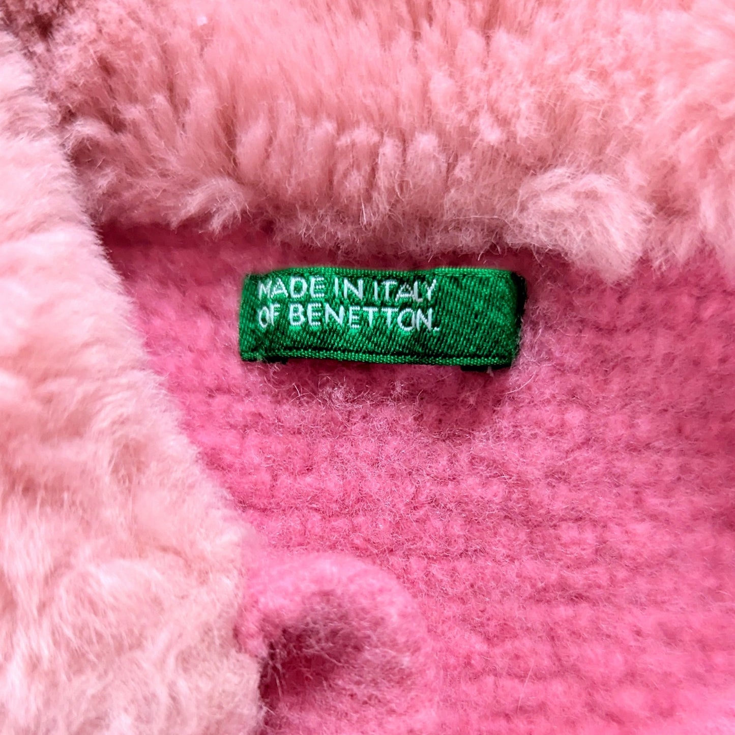 United Colors of Benetton Pink Wool Fur Cardigan | Made in Italy | Girls Size XS 4T / 110 cm