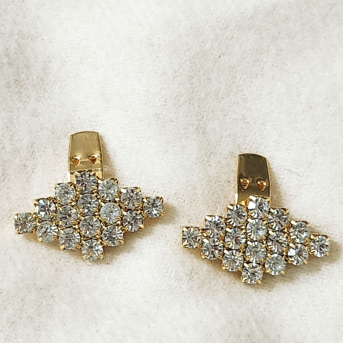 Mid-Century Bluette Rhinestone Shoe Clips | Made in France | Sparkling Crystal Cluster Shoe Ornaments