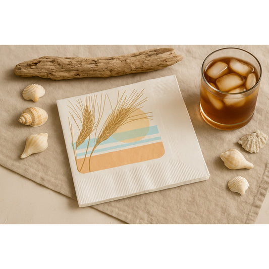 Vintage 1983 Current Wheat Sunset Luncheon Napkins – 24 Ct. 2-Ply – Sealed Package | Home Deor