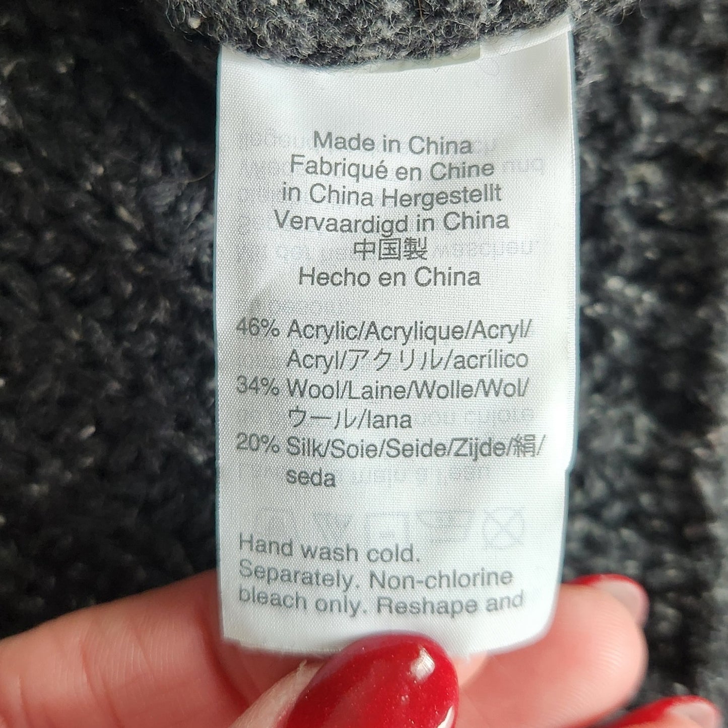 Pleat-Sleeve Pullover Sweater Ashland Slate | Italian Yarn Silk Blend | Women's XXS