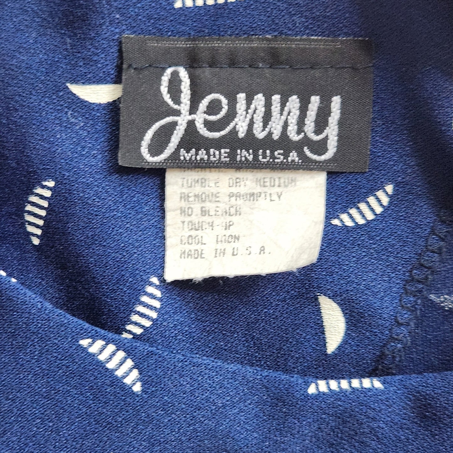 Jenny Vintage 1980s Navy Drop Waist Dress w/ Detachable Flounce | Women's 8