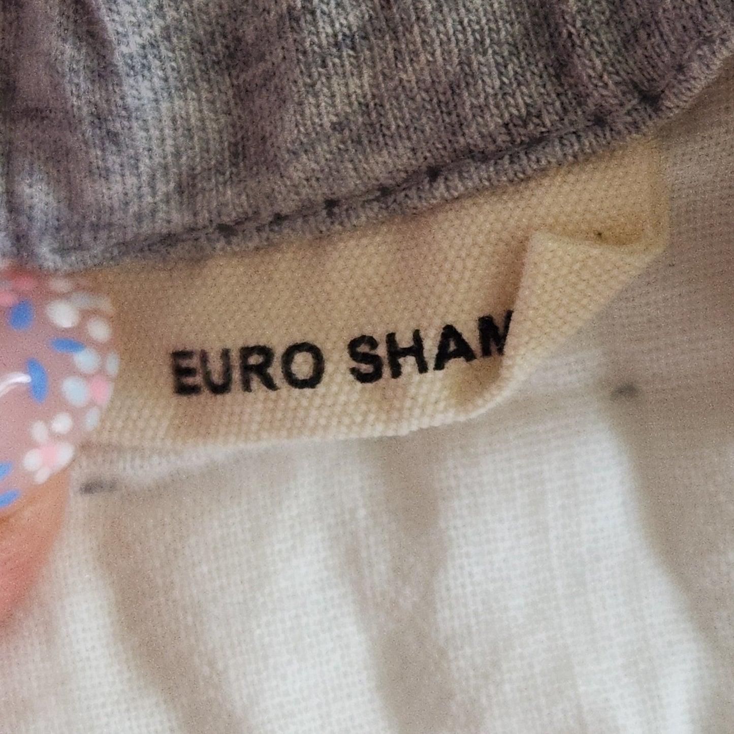 Anthropologie Gray Euro Sham Pillow Cover - Laced Jersey Collection - Discontinued Bedding