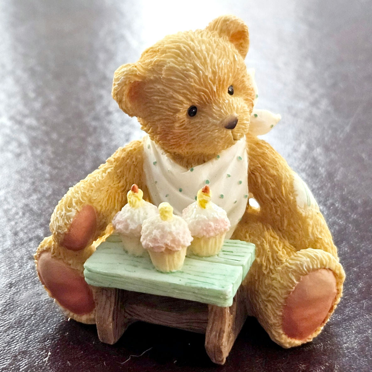 Vintage 1992 Cherished Teddies Age 3 “Three Cheers For You” Figurine | Priscilla Hillman for Enesco