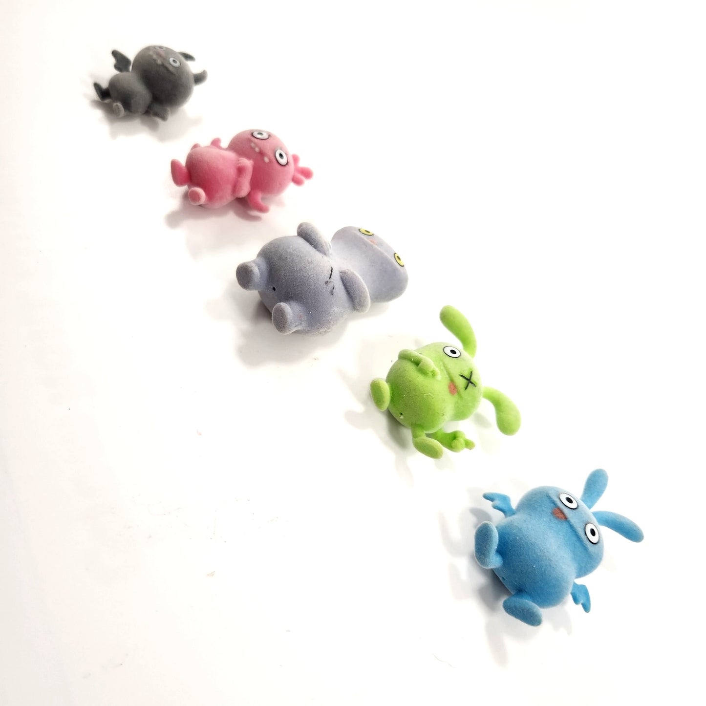 Uglydolls Mini Figures – Set of 5 Flocked Toys – Mixed Colors – Rare Characters