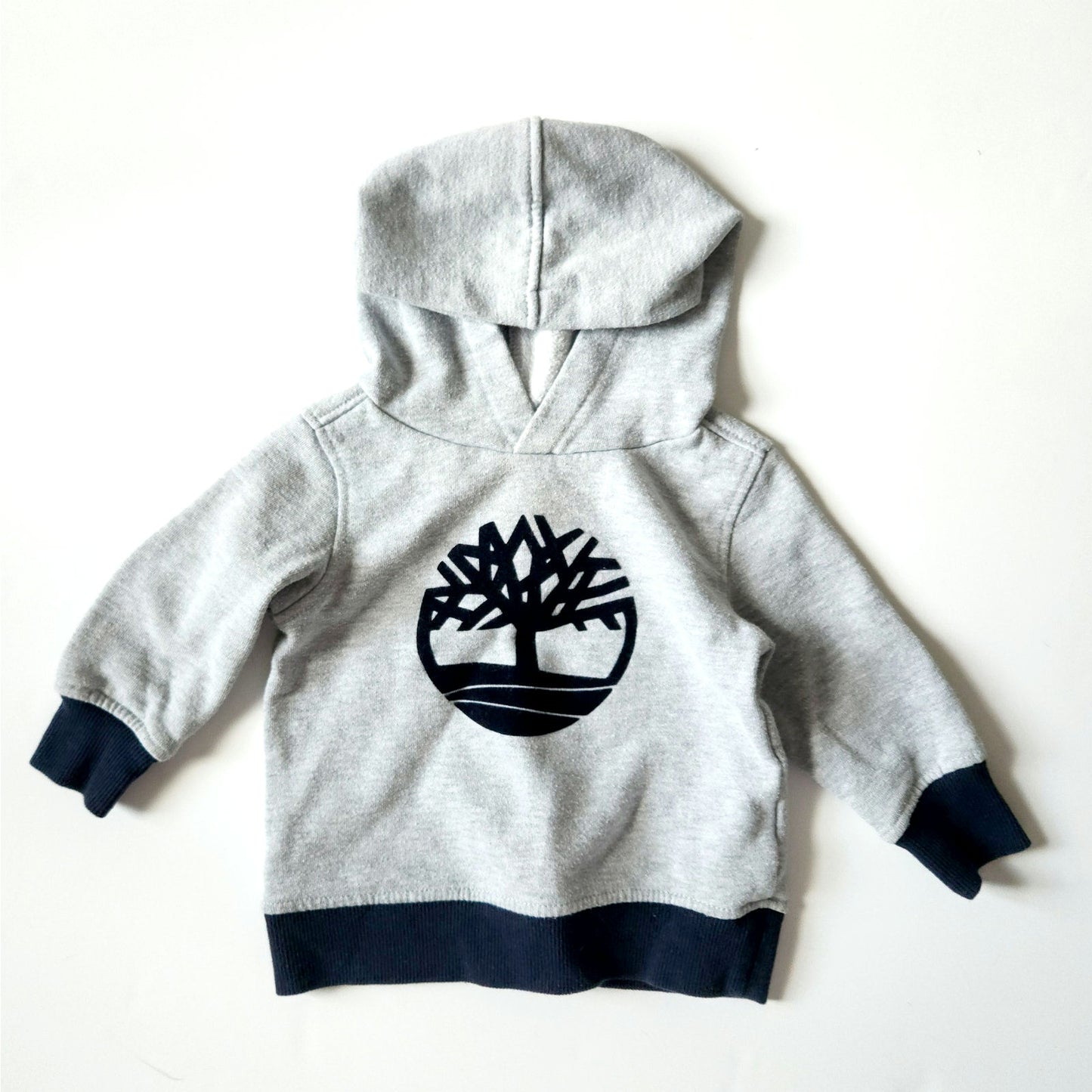 Baby Hoodie | Gray Logo Sweatshirt | Unisex Infant Size 12 Months