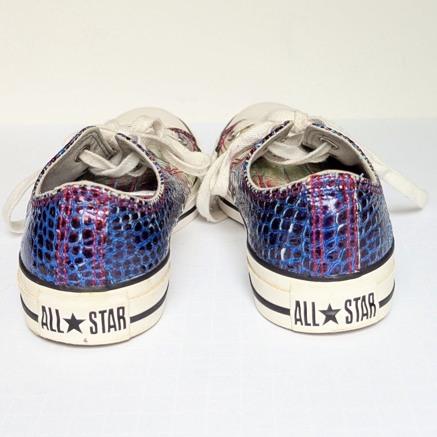 Converse Chuck Taylor All Star Limited Edition Metallic Croc Skin Sneakers – Unisex Men 3 / Women 5 – Rare Statement Pair