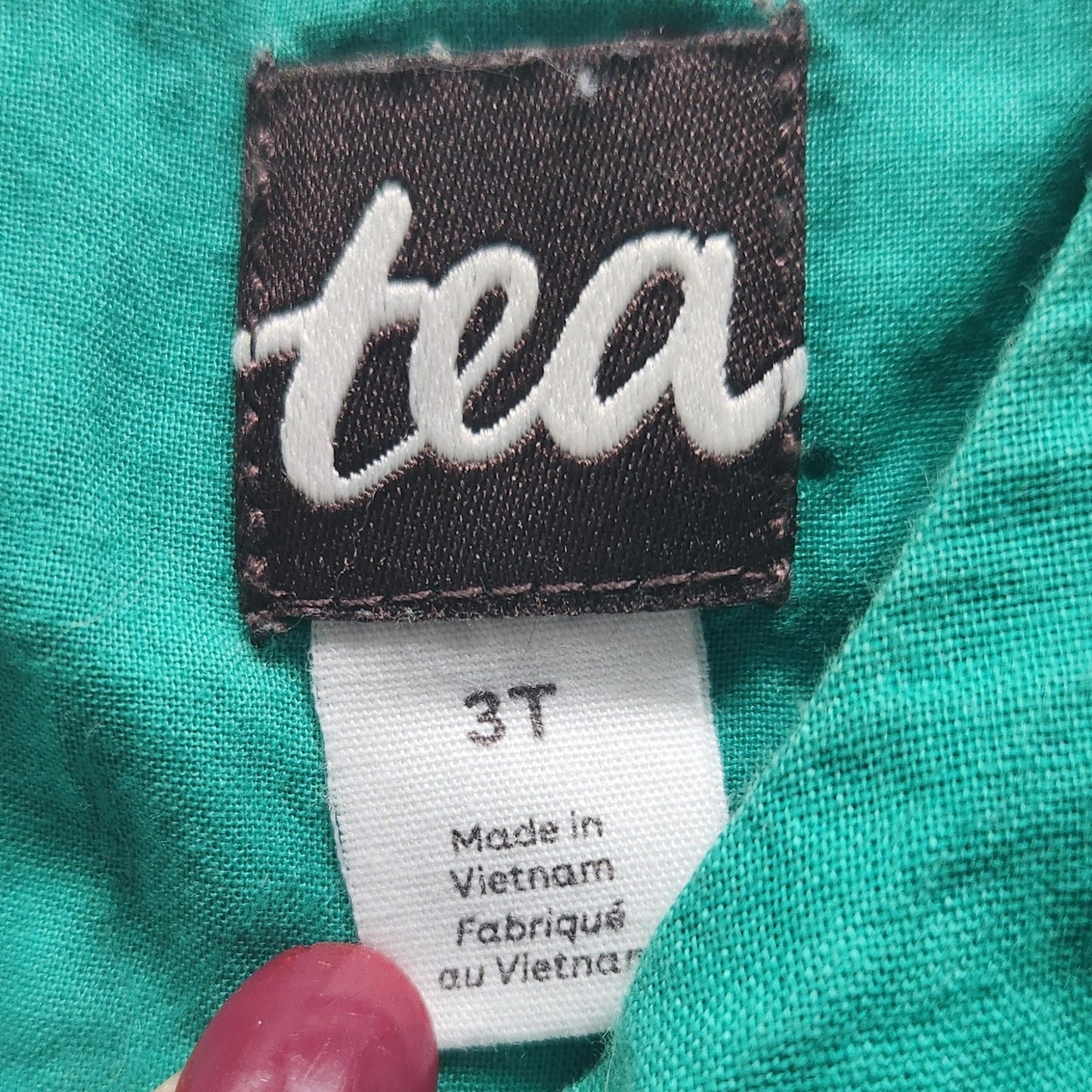 Tea Collection Green Floral Ruffle Sleeve Dress Size 3T