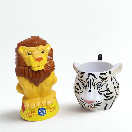 Vintage Y2K Circus Animal Mugs – Ringling Bros. Barnum & Bailey Kids Collectibles | Home Decor