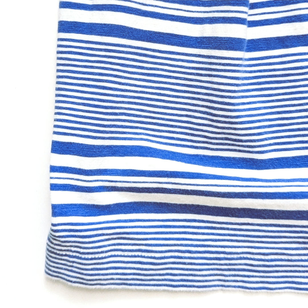 Vineyard Vines Blue White Striped Off Shoulder Ruffle Dress Women's Size XS