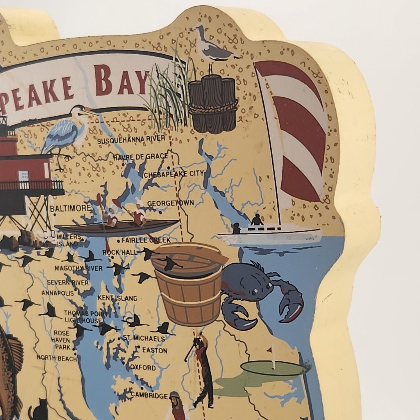 Chesapeake Bay Shelf Sitter | Historic Trails & Waterways Collection | 2005, Faline Signed