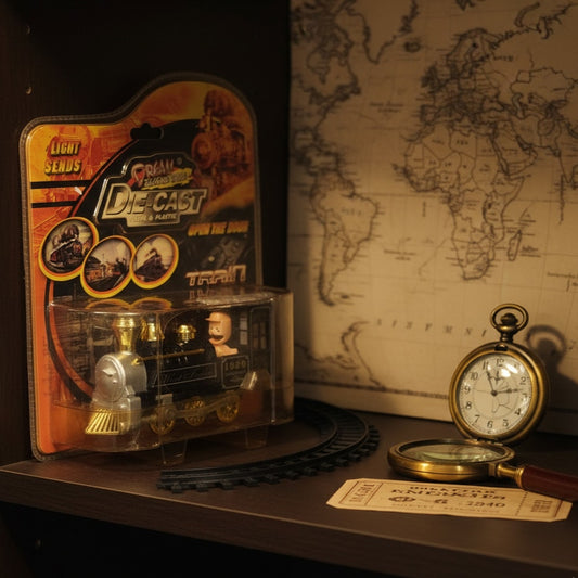 Vintage Style 1929 Locomotive Model NIB | Die-Cast Train w/ Light & Sound