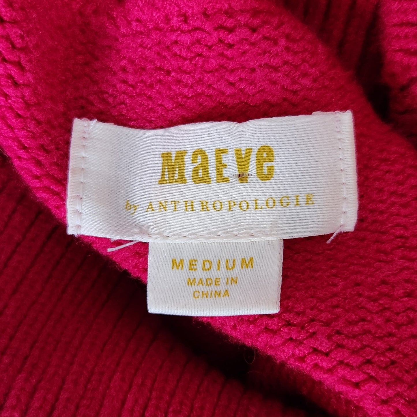 Crystal Mock Neck Pullover Sweater | Raspberry Pink | Women's M