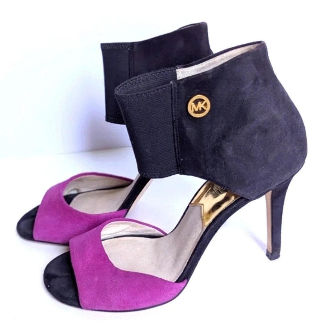 Michael Kors Sivian Bootie Suede Pomegranate Stiletto 4.5” Heels Size Women 8 M